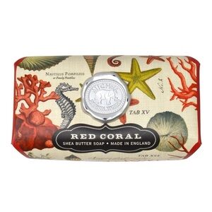 Michel Design Works Red Coral Shea Butter Soap Scent Ocean Air NIB 9 Oz. England